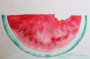 Aquarell Wassermelone