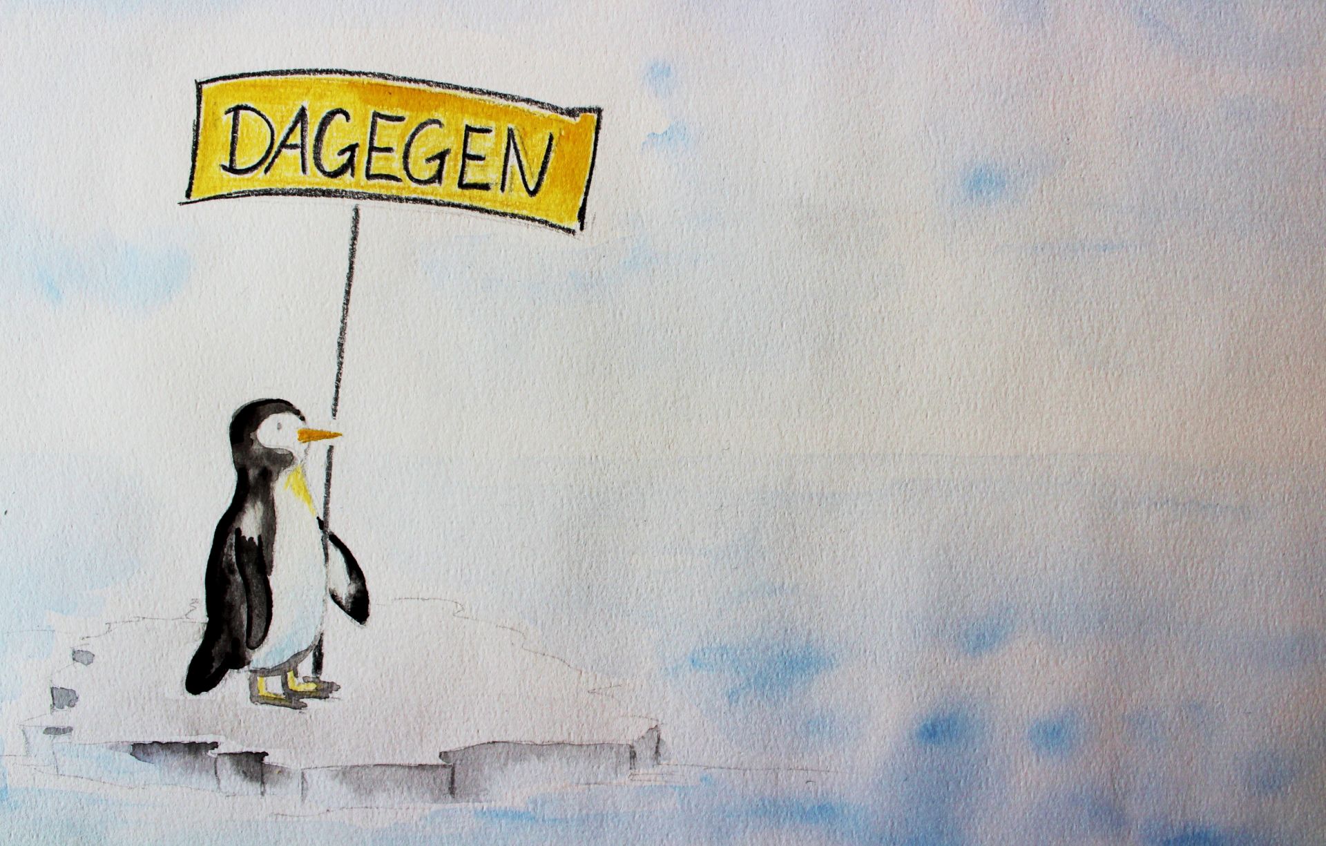 Aquarell Pinguin